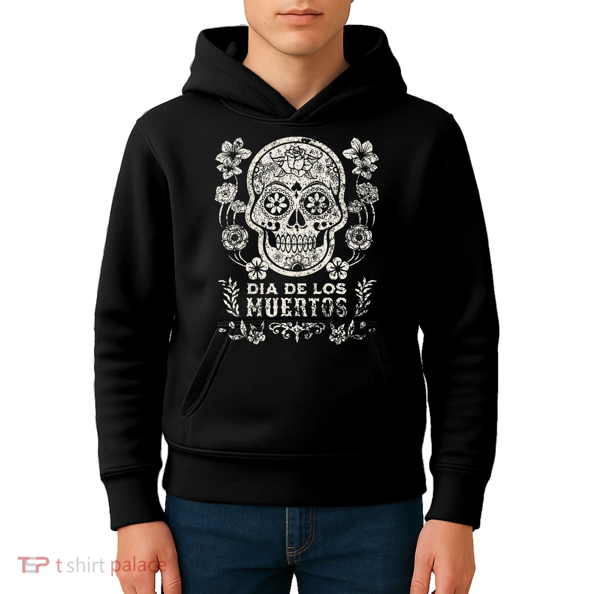 Dia De Los Muertos Mexico Sugar Skull Kids Hoodie