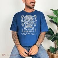 Dia De Los Muertos Mexico Sugar Skull Comfort Colors T-Shirt thumb 3