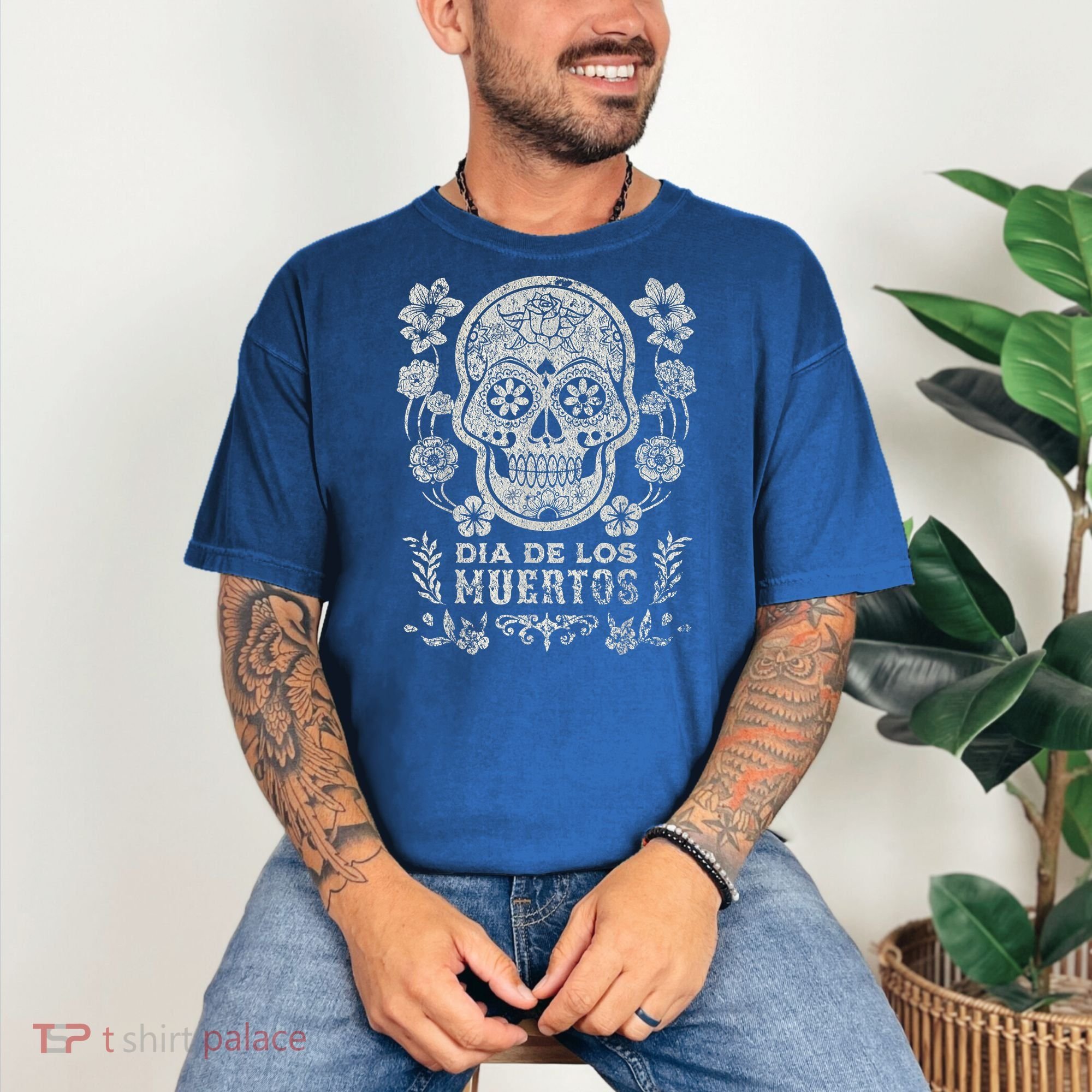 Dia De Los Muertos Mexico Sugar Skull Comfort Colors T-Shirt