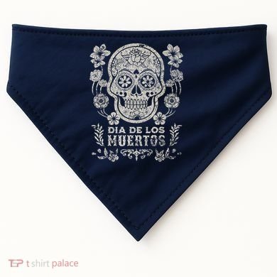 Dia De Los Muertos Mexico Sugar Skull USA-Made Doggie Bandana