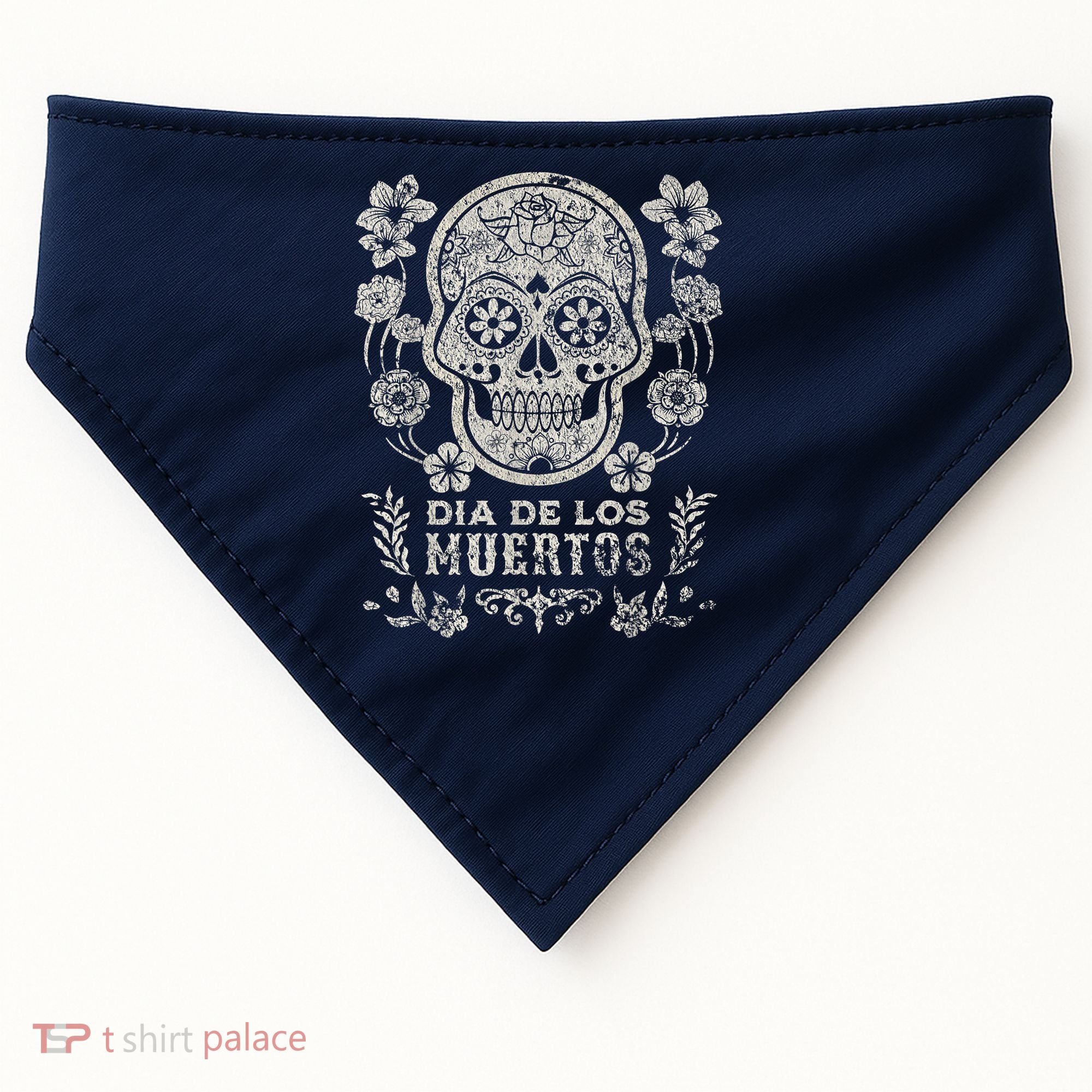 Dia De Los Muertos Mexico Sugar Skull USA-Made Doggie Bandana