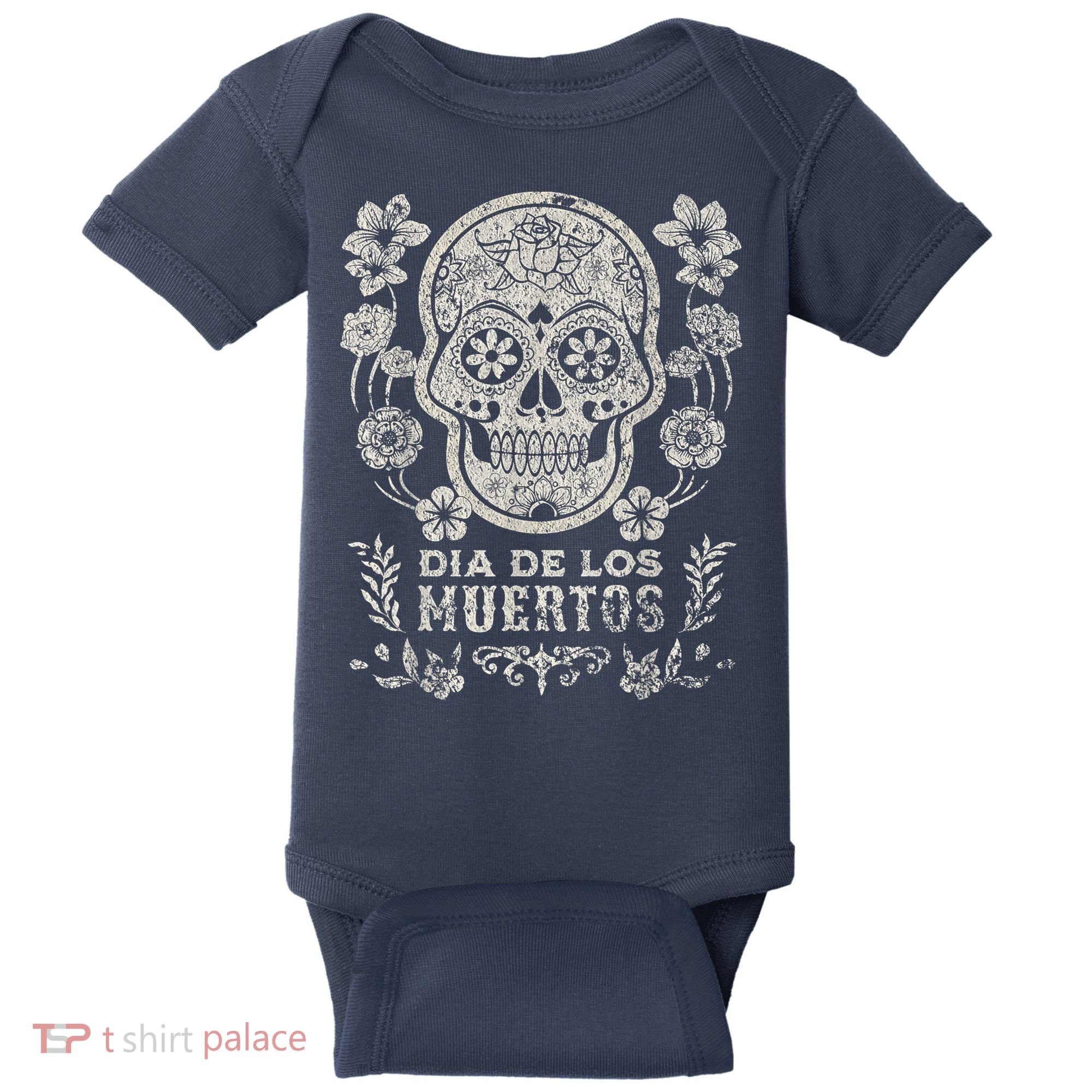 Dia De Los Muertos Mexico Sugar Skull Baby Bodysuit