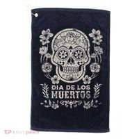 Dia De Los Muertos Mexico Sugar Skull Golf Towel thumb 0