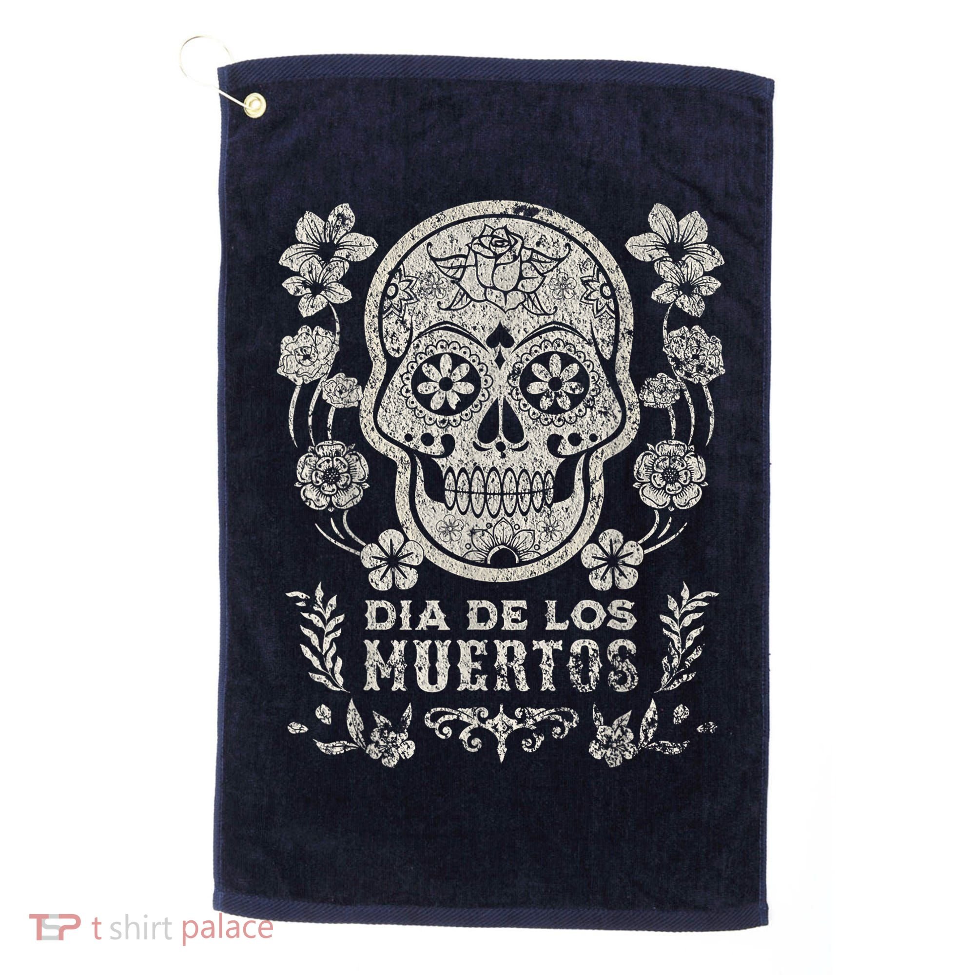 Dia De Los Muertos Mexico Sugar Skull Golf Towel