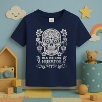 Dia De Los Muertos Mexico Sugar Skull Toddler T-Shirt thumb 3