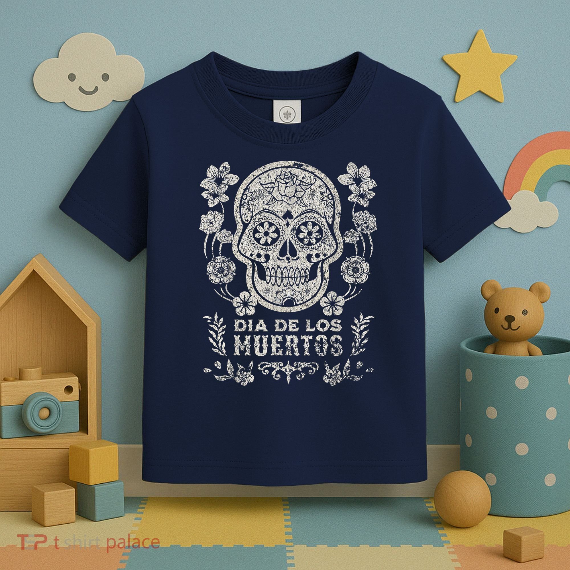 Dia De Los Muertos Mexico Sugar Skull Toddler T-Shirt
