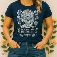 Dia De Los Muertos Mexico Sugar Skull Women's T-Shirt thumb 2