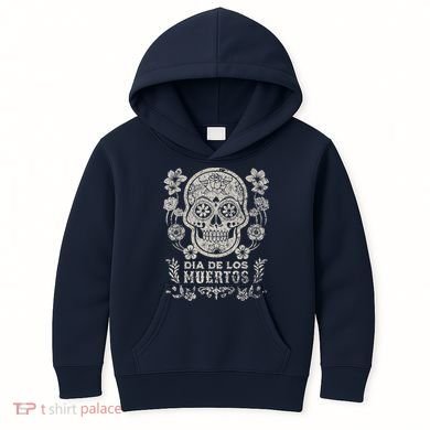Dia De Los Muertos Mexico Sugar Skull Kids Hoodie