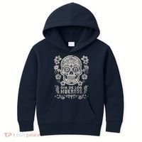 Dia De Los Muertos Mexico Sugar Skull Kids Hoodie thumb 0
