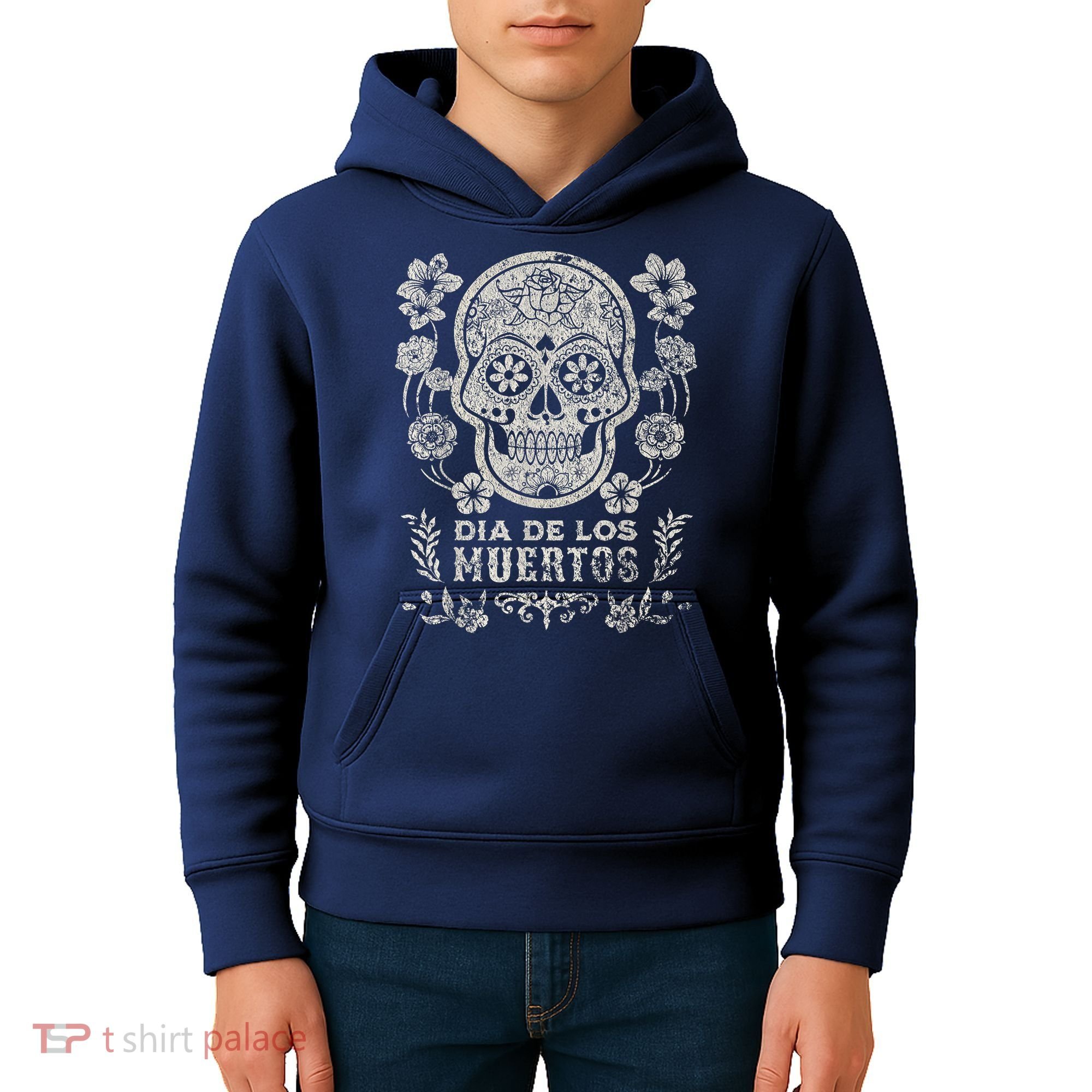 Dia De Los Muertos Mexico Sugar Skull Kids Hoodie