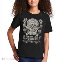 Dia De Los Muertos Mexico Sugar Skull Kids T-Shirt thumb 2