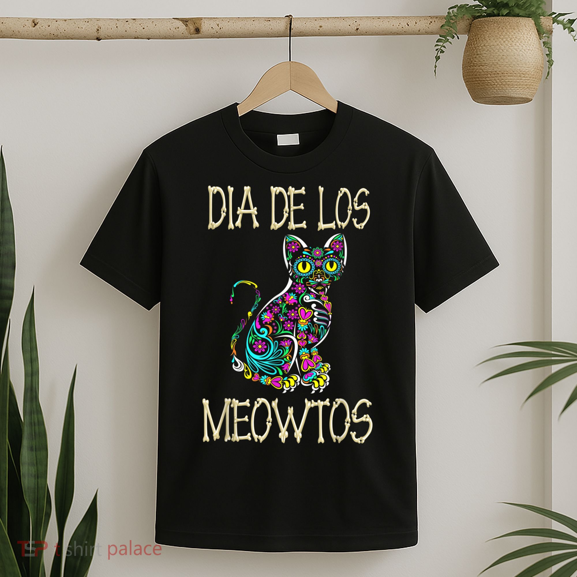 Dia De Los Meowtos Cat Muertos Day Of The Dead Cat T-Shirt