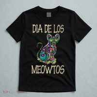 Dia De Los Meowtos Cat Muertos Day Of The Dead Cat T-Shirt thumb 5