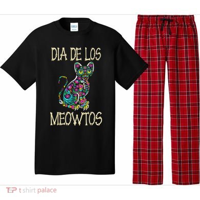 Dia De Los Meowtos Cat Muertos Day Of The Dead Cat Pajama Set