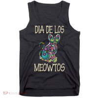 Dia De Los Meowtos Cat Muertos Day Of The Dead Cat Tank Top thumb 0