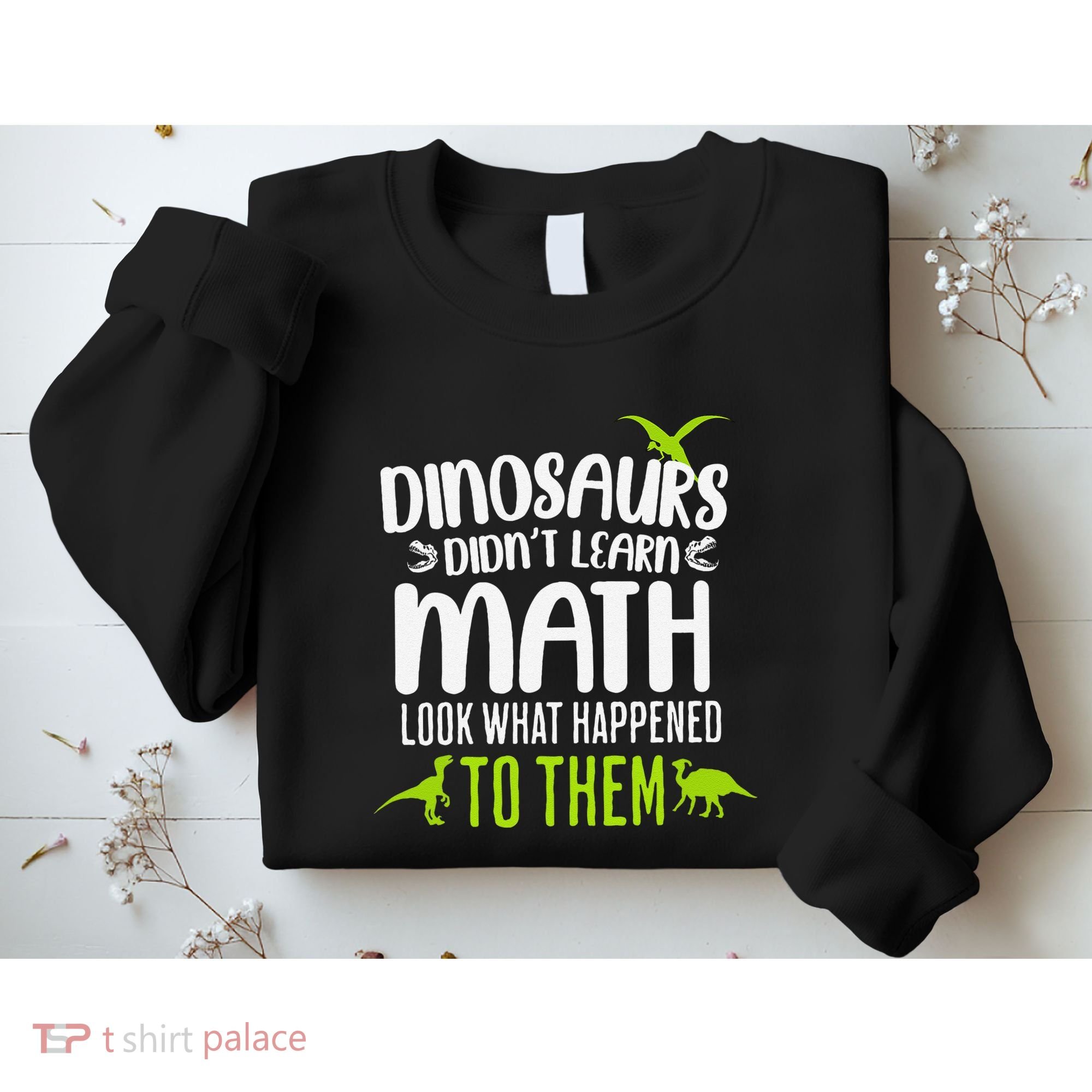 Dinosaurs DidnT Learn Math Look What Dinosaur Math Joke Sweatshirt