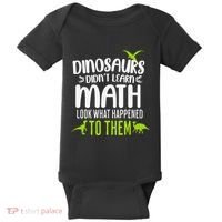 Dinosaurs DidnT Learn Math Look What Dinosaur Math Joke Baby Bodysuit thumb 0