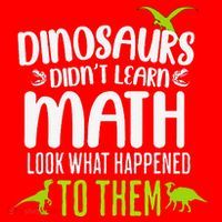 Dinosaurs DidnT Learn Math Look What Dinosaur Math Joke Santa Hat thumb 1