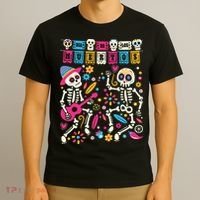 Dia De Los Muertos Day Of The Dead Mexican Skeleton Dancing T-Shirt thumb 3