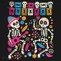 Dia De Los Muertos Day Of The Dead Mexican Skeleton Dancing Toddler Hoodie thumb 2