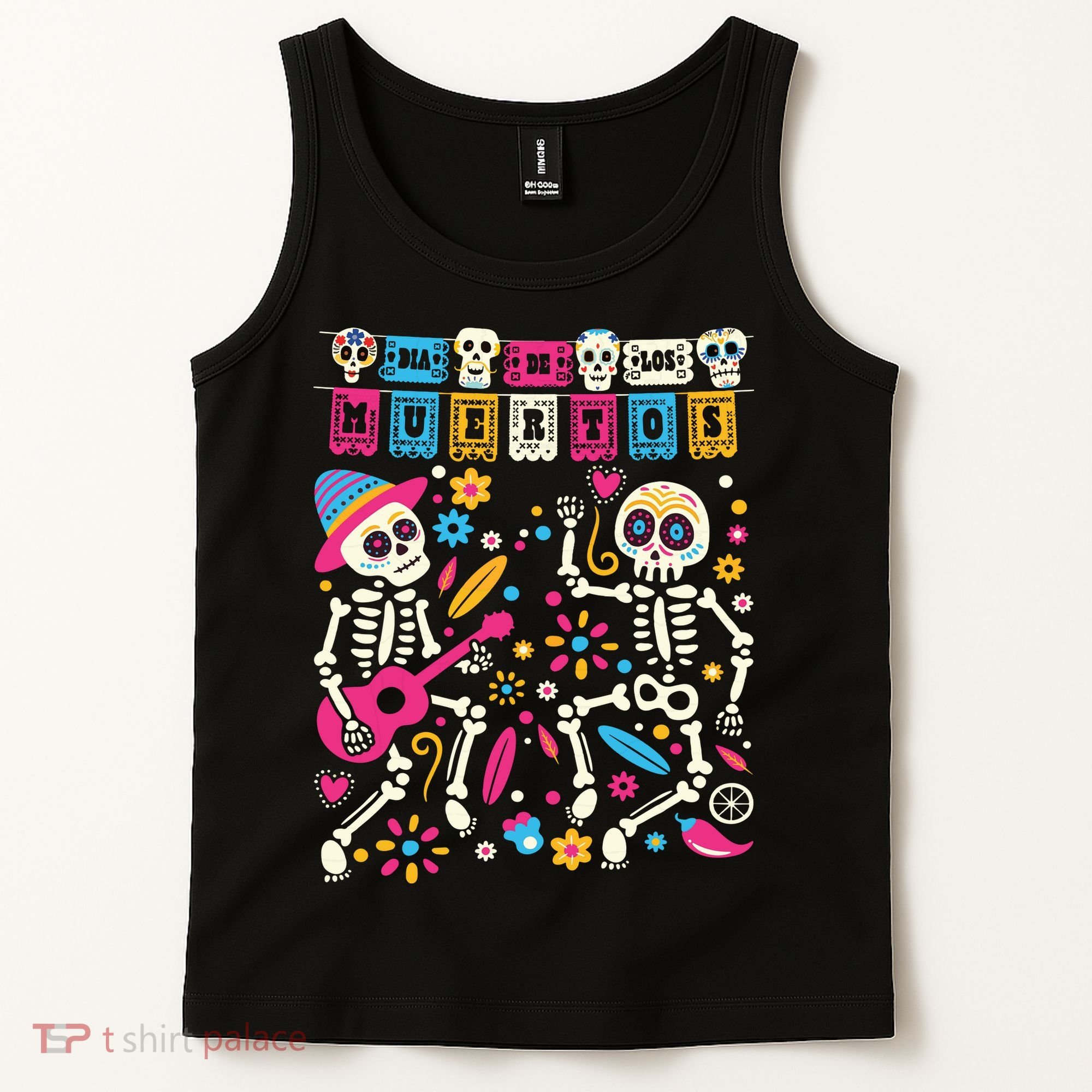 Dia De Los Muertos Day Of The Dead Mexican Skeleton Dancing Tank Top