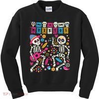 Dia De Los Muertos Day Of The Dead Mexican Skeleton Dancing Kids Sweatshirt thumb 0