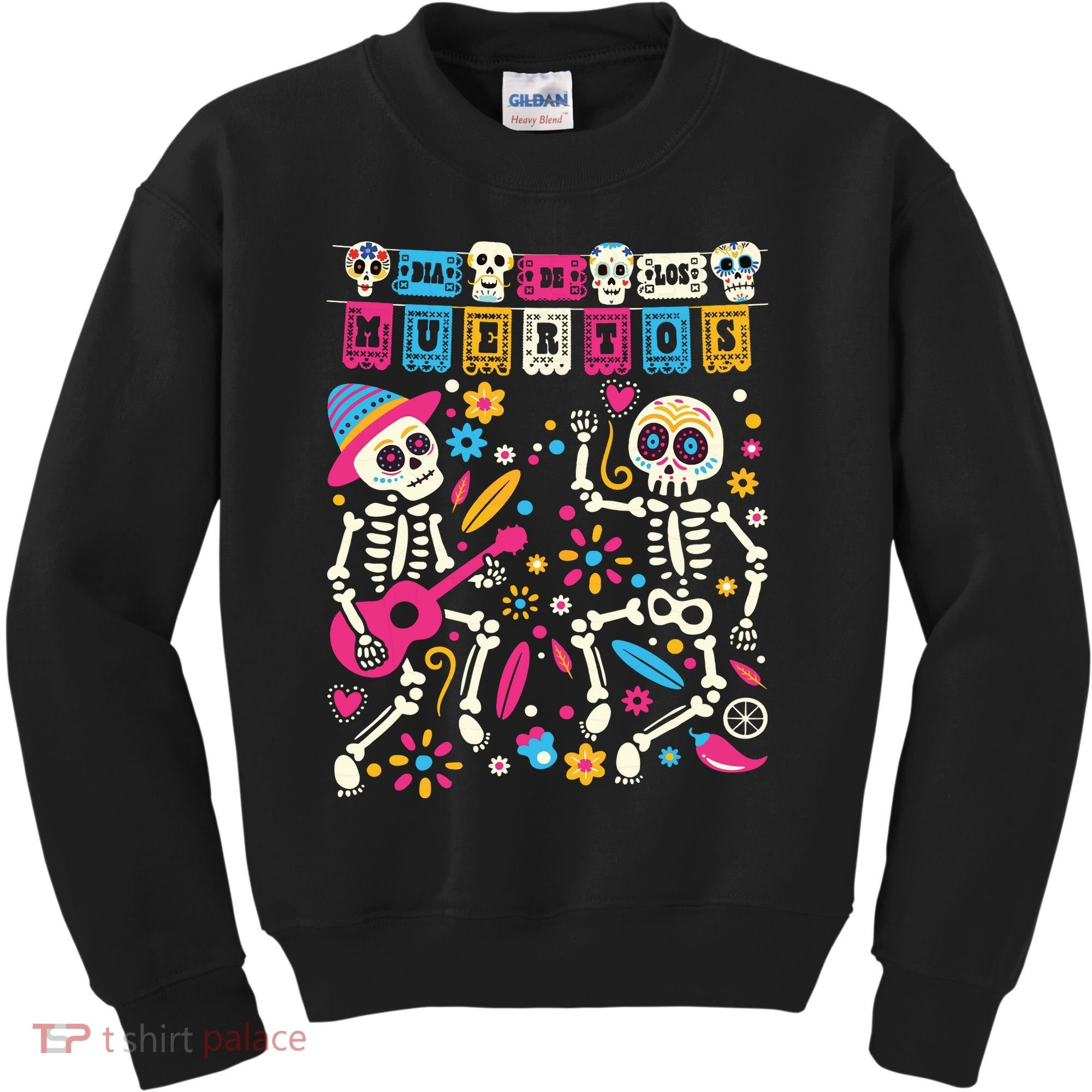 Dia De Los Muertos Day Of The Dead Mexican Skeleton Dancing Kids Sweatshirt