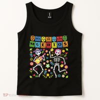 Dia De Los Muertos Day Of The Dead Skull Costume Halloween Tank Top thumb 2