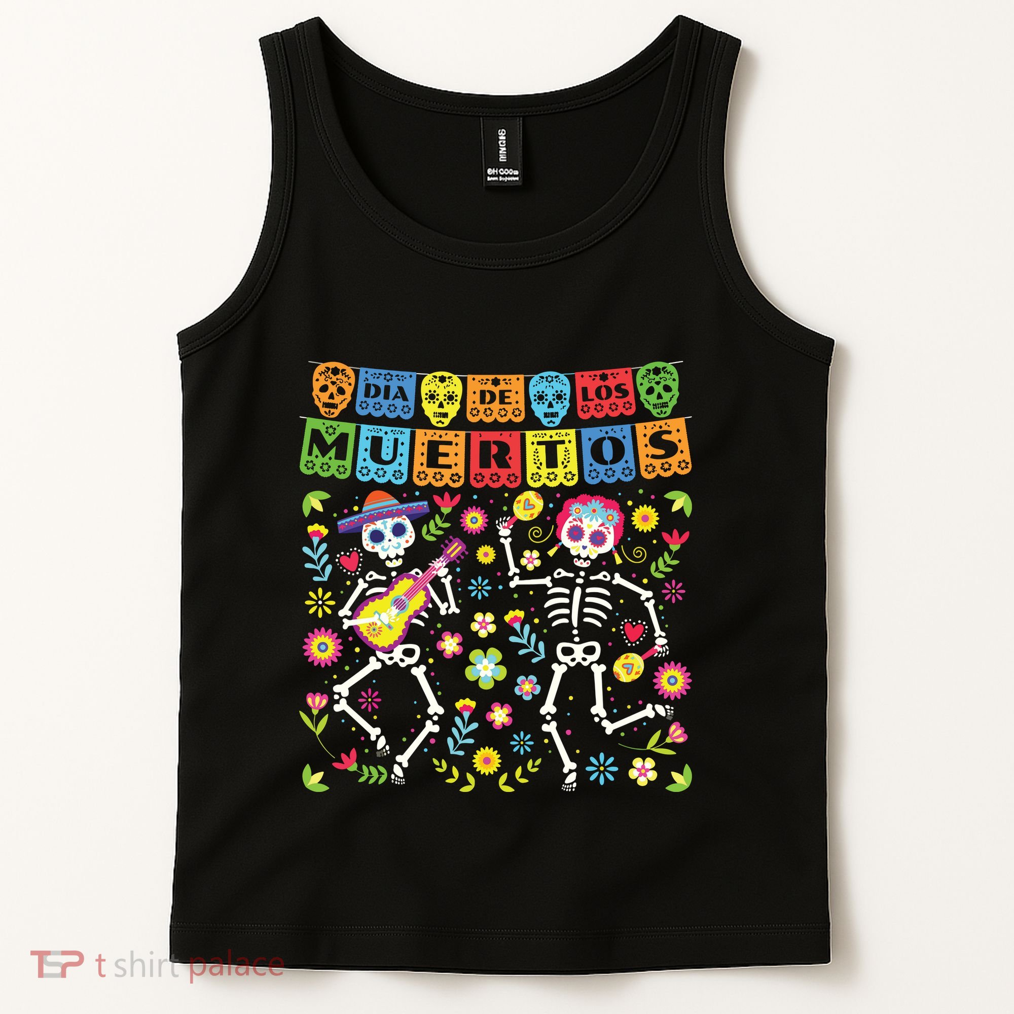 Dia De Los Muertos Day Of The Dead Skull Costume Halloween Tank Top