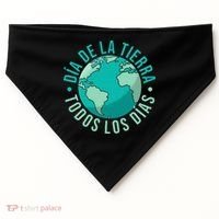 Día De La Tierra Todos Los Días Spanish Earth Day Everyday USA-Made Doggie Bandana thumb 0