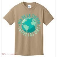 Día De La Tierra Todos Los Días Spanish Earth Day Everyday Kids T-Shirt thumb 0