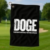 Doge Democrats Ly Getting Exposed Golf Towel thumb 1