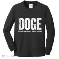 Doge Democrats Ly Getting Exposed Kids Long Sleeve Shirt thumb 0