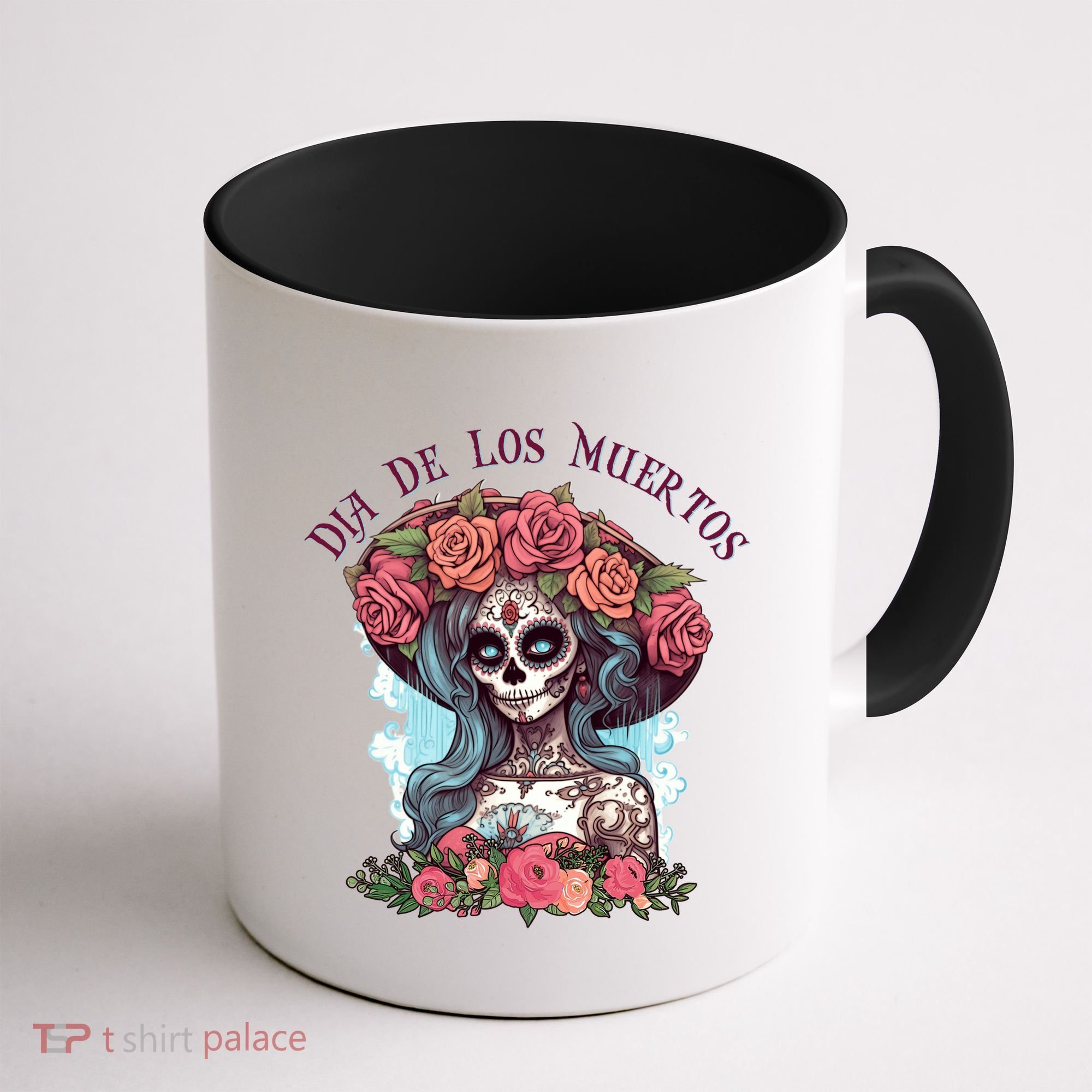 Dia De Los Muertos Floral Woman Coffee Mug