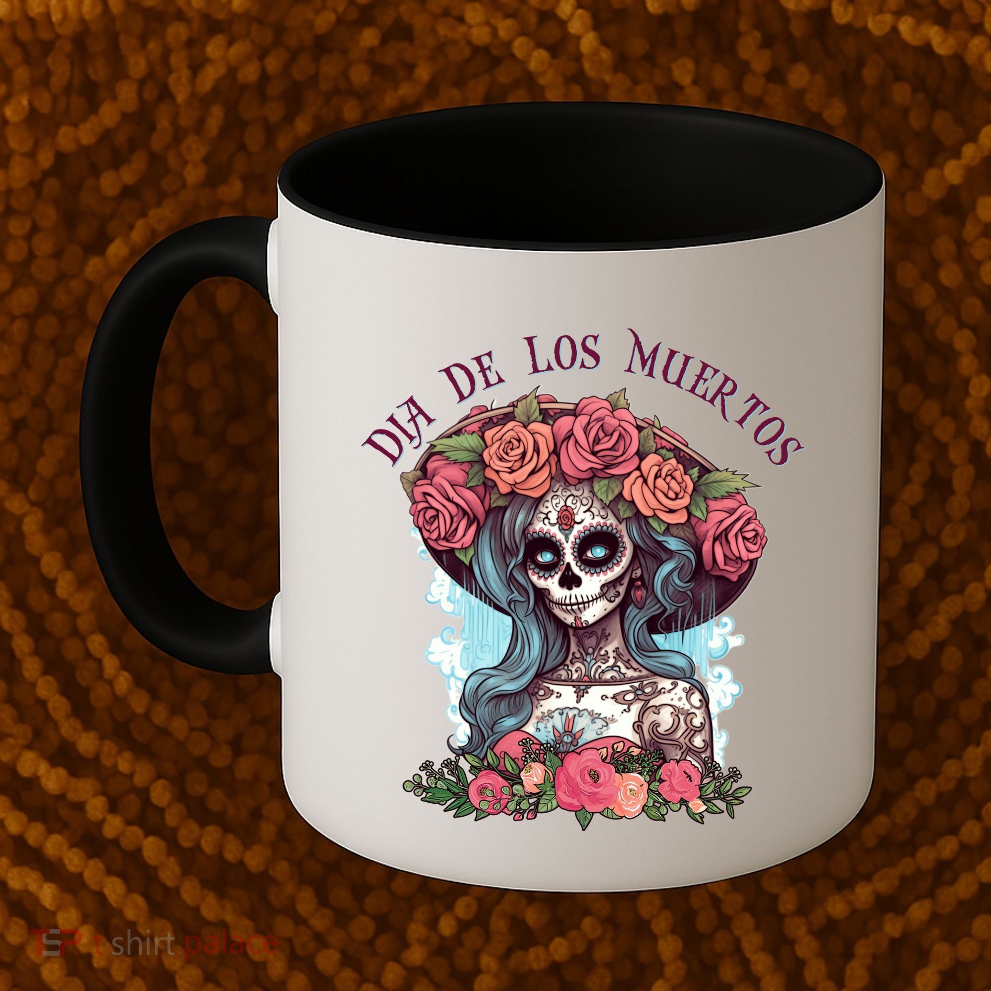 Dia De Los Muertos Floral Woman Coffee Mug