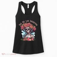 Dia De Los Muertos Floral Woman Women's Tank Top thumb 0