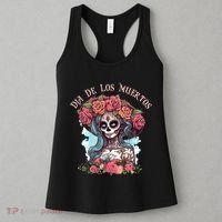 Dia De Los Muertos Floral Woman Women's Tank Top thumb 3