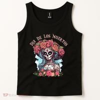 Dia De Los Muertos Floral Woman Tank Top thumb 2