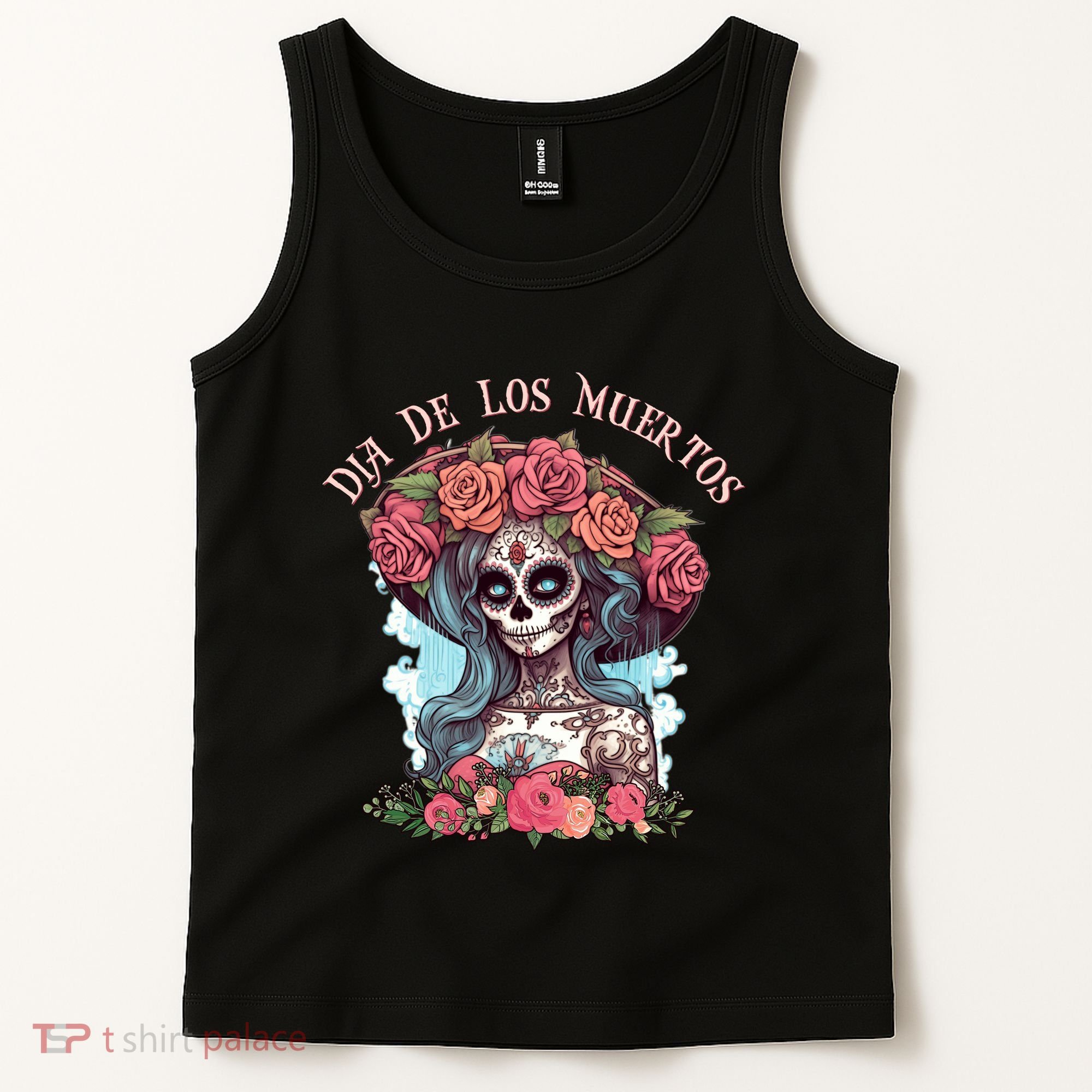 Dia De Los Muertos Floral Woman Tank Top