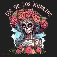 Dia De Los Muertos Floral Woman Golf Towel thumb 3