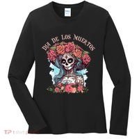 Dia De Los Muertos Floral Woman Women's Long Sleeve Shirt thumb 0