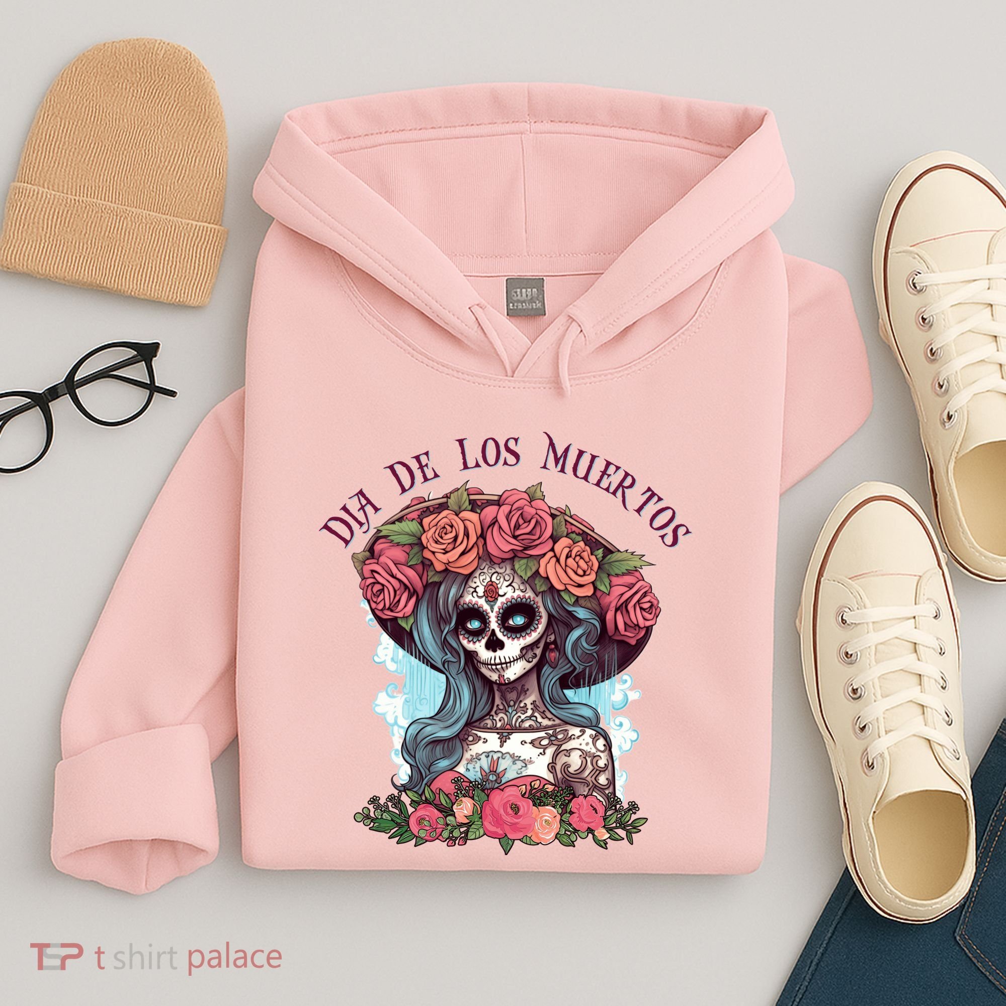Dia De Los Muertos Floral Woman Hoodie