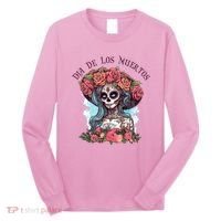 Dia De Los Muertos Floral Woman Long Sleeve Shirt thumb 0