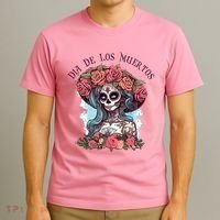 Dia De Los Muertos Floral Woman T-Shirt thumb 3