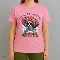 Dia De Los Muertos Floral Woman T-Shirt thumb 4