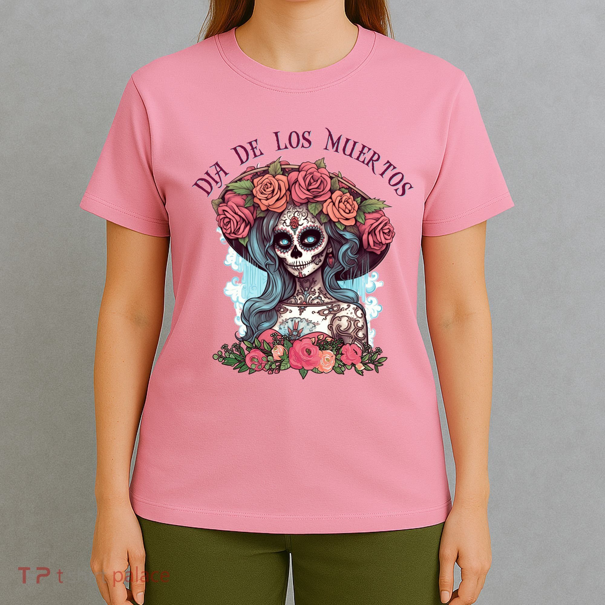 Dia De Los Muertos Floral Woman T-Shirt