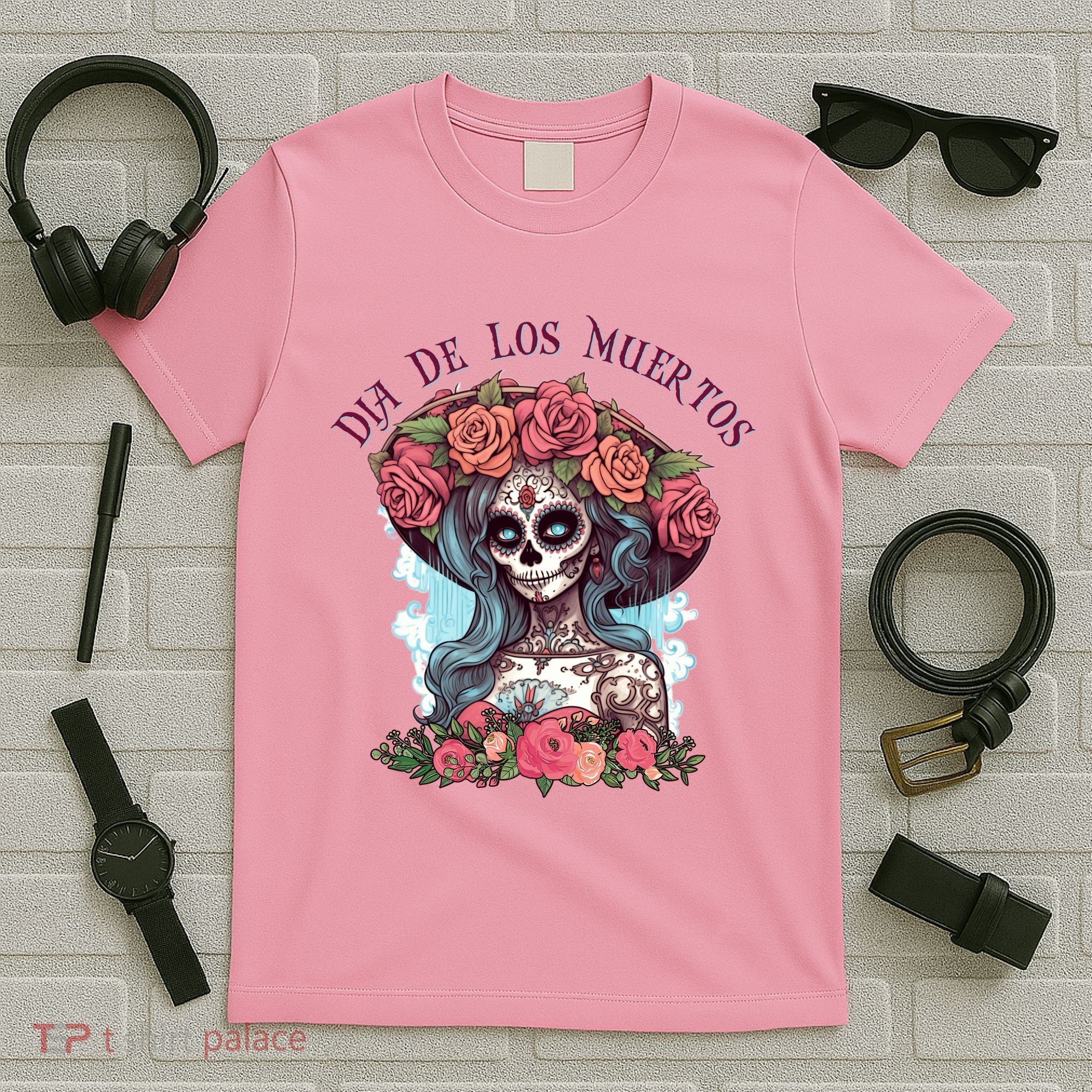 Dia De Los Muertos Floral Woman T-Shirt