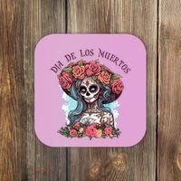 Dia De Los Muertos Floral Woman Coaster thumb 0