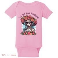 Dia De Los Muertos Floral Woman Baby Bodysuit thumb 0