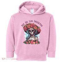 Dia De Los Muertos Floral Woman Toddler Hoodie thumb 0